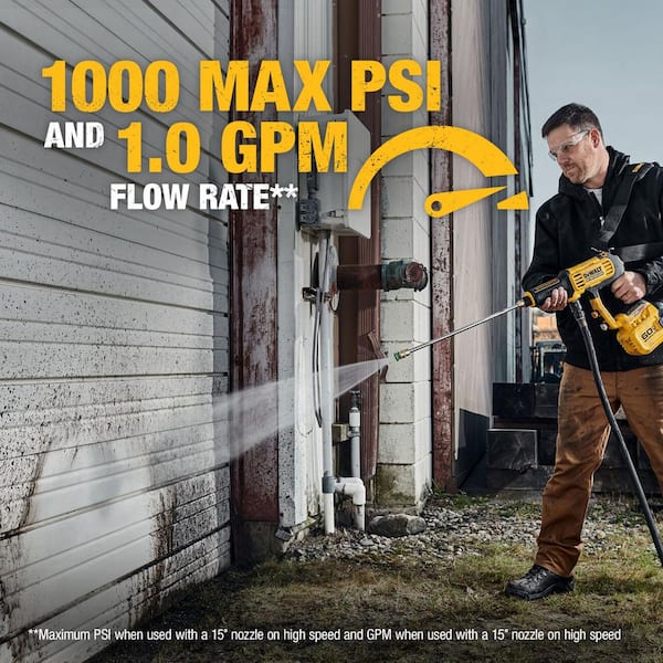 DEWALT FLEXVOLT 60V MAX 1000 PSI 1.0 GPM Cold Water Cordless