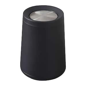 Unique 2.6 Gallon Black Indoor Recycling Bin with Swing Cover