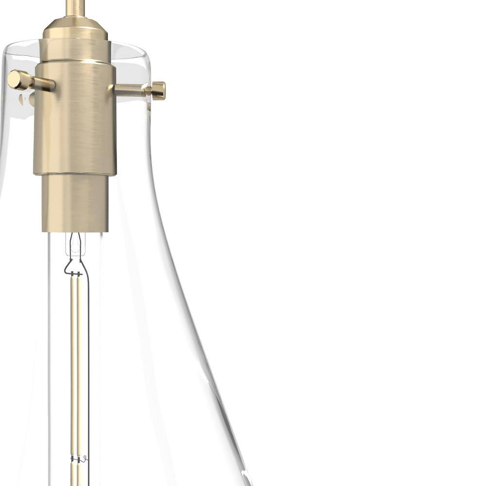 Alturas Gold Sleek 11" Glass Pendant Light