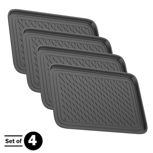 Stalwart 75-ST6102 All Weather Boot Tray, Black - Set of 2