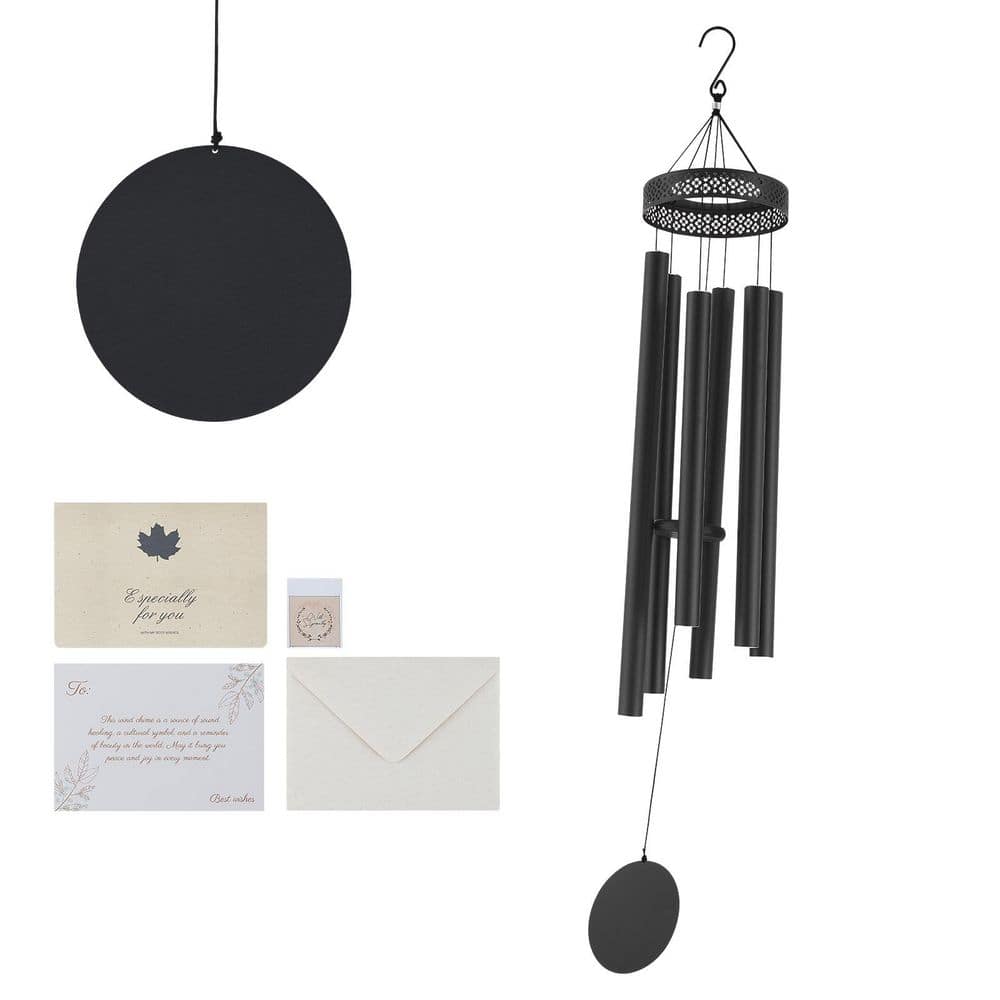 Wind Chimes for Outside, 1473 mm, 6-Tubes Deep Tone, Large Memorial, Outdoor Decor, Black price history on PriceWatchPro