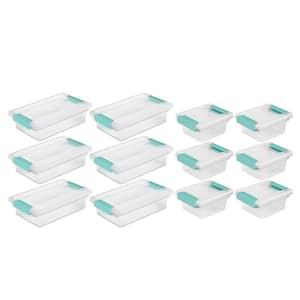 0.2-Gal. Plastic Small Clip in Clear, 6-Pack and Mini Clip Storage Box in Clear, 6-Pack