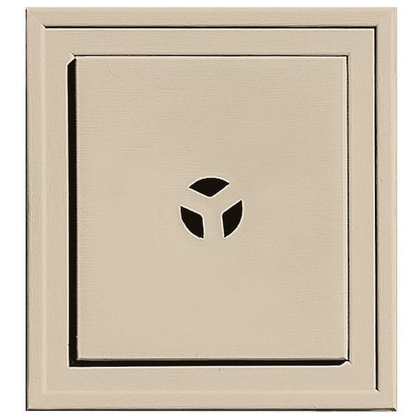 Builders Edge 7.9375 in. x 7.3125 in. #049 Almond Slim Line Universal Mounting Block