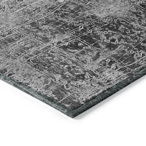 Chantille ACN559 Gray 1 ft. 8 in. x 2 ft. 6 in. Machine Washable Indoor/Outdoor Geometric Area Rug