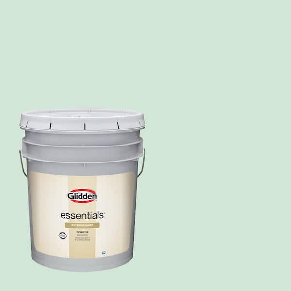 Glidden Essentials 5 gal. PPG1226-2 Peppermint Patty Semi-Gloss Exterior Paint