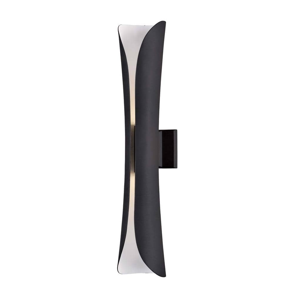 Scroll 2-Light Architectural Bronze Integrated LED Outdoor Wall Lantern Sconce price history on PriceWatchPro