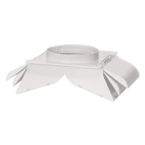 NO-PEST VENT 4 in. Dual Door Soffit/Eave Vent in White