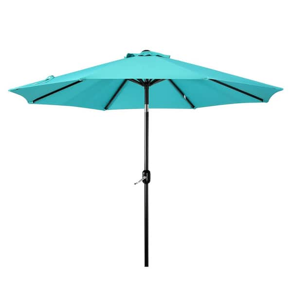 Tristen 9 ft. Aluminum Tilt Patio Umbrella in Turquoise
