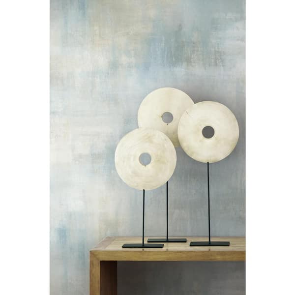 Pastel Wash Metallic Ice Blue and Gray Paper Strippable Roll (Covers 56.05 sq. ft.)