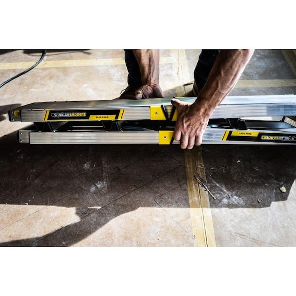 Gorilla Ladders - 47 in. x 12 in. x 20 in. Aluminum Slim-Fold Work Platform with 250 lb. Load Capacity