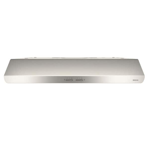 Broan-NuTone Sahale BKSH1 30 in. 300 Max Blower CFM Convertible Under-Cabinet Range Hood with Light in Stainless Steel