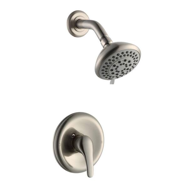 Design House Middleton 1-Handle 1-Spray Shower Faucet in Satin Nickel (Valve Included)