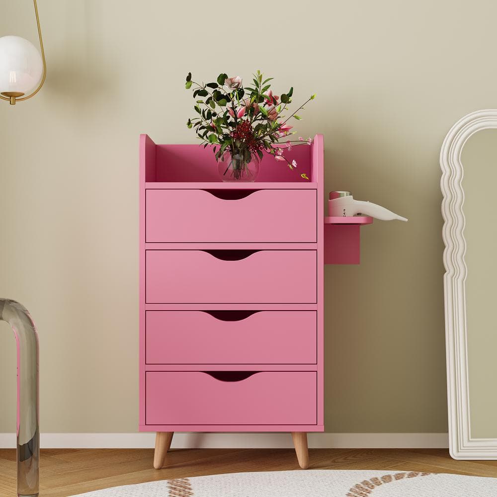 Pink filing cabinet on wheels discount