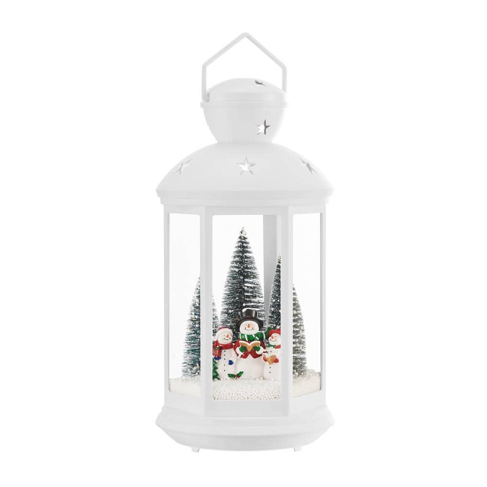 DANYA B Tabletop Christmas Holiday Winter Scene Falling Snow Music