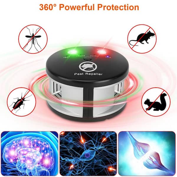 360-Degree Ultrasonic Pest Repeller Electronic Plug-In Pest Control Repellent Deterrent Mouse Chaser Blocker