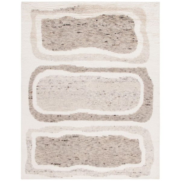 Casablanca 8 ft. x 10 ft. Ivory/Brown Abstract Rectangle Area Rug