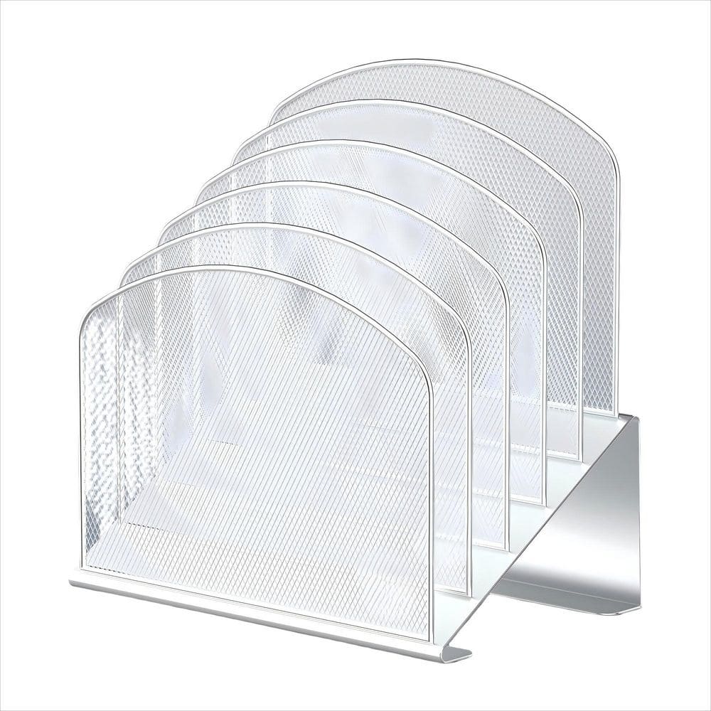 11.25 in. W x 11.5 in. H Metallics Inclined Desk File Bookends, 5 Slot Desktop File Folder Holder for Office (2-Pack) price history on PriceWatchPro