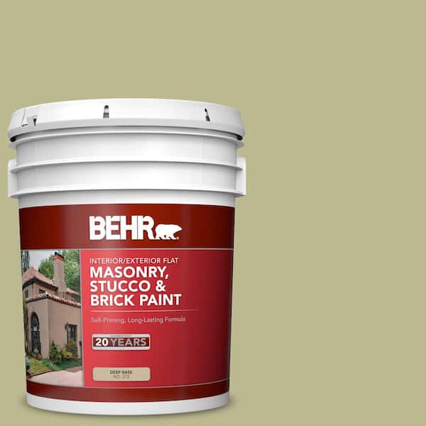 5 gal. #S340-4 Back To Nature Flat Interior/Exterior Masonry, Stucco and Brick Paint