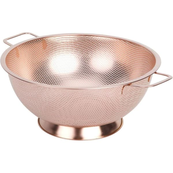 Adrinfly Stainless Steel Strainer Set-5-Quart Colander with Heavy Duty Handles, Self-Draining Base, Dishwasher Safe