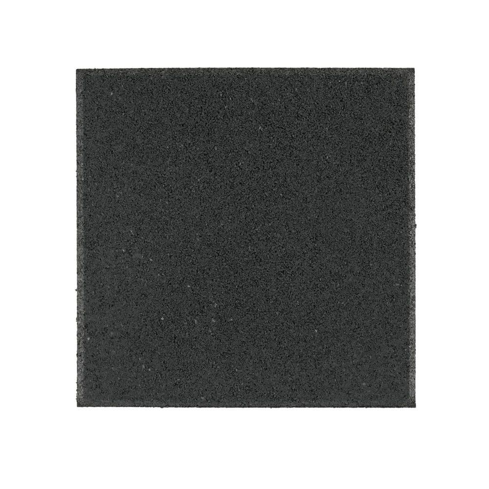 12 in. x 12 in. x 1/2 in. Black Square Rubber Paver (12-Pack) price history on PriceWatchPro