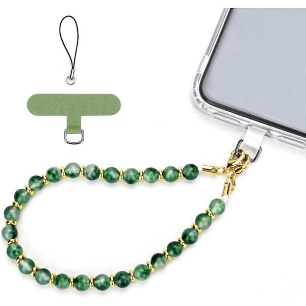OBJLGEV Beaded Phone Wrist Strap with Tether Tab Hands-Free Lanyard for Secure and Convenient Mobile Access