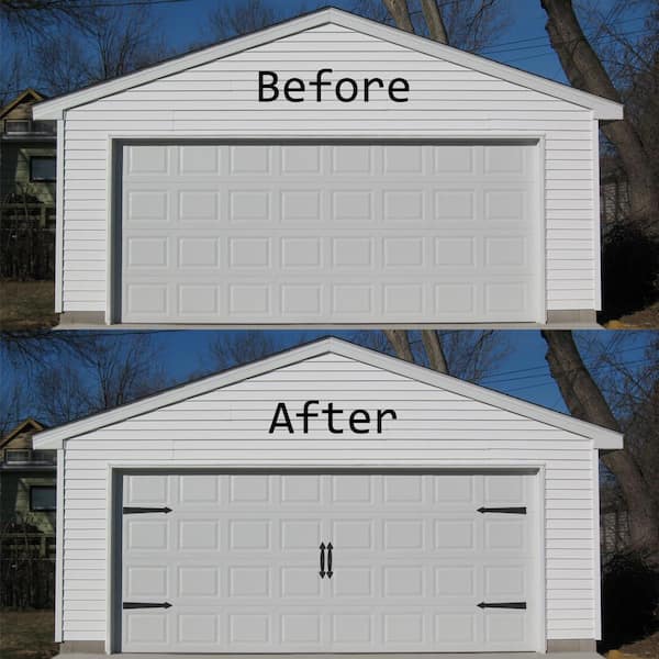 Can I add decorative hinges to a garage door without affecting operation? 2