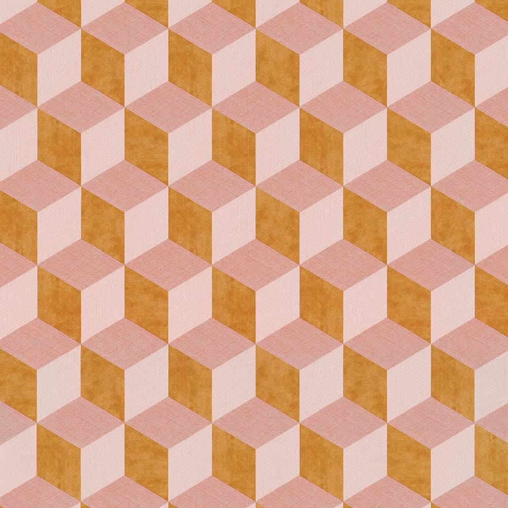Cube Block Pink Fabric, Wallpaper and Home Decor | Spoonflower