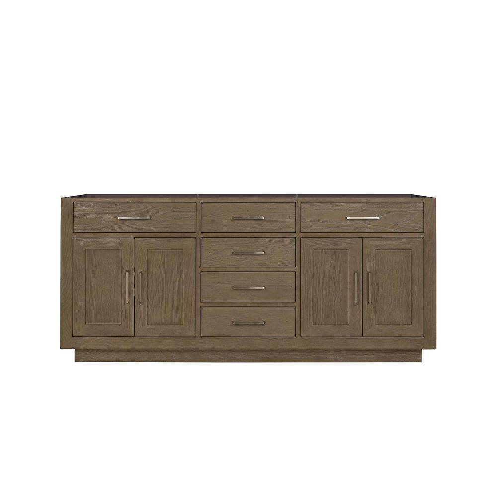 Condor 72 in W x 22 in D Double Bath Vanity Cabinet without Top in Grey Oak Double Assembled price history on PriceWatchPro