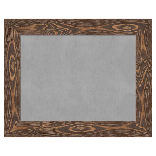 Amanti Art Bridge Brown 30 in. x 24 in. Framed Magnetic Board