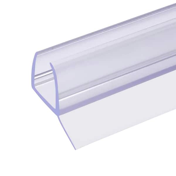 Fab Glass and Mirror Clear 95 in. Length Shower Door Sweep Dual Durometer PVC Seal And Wipe For 3/8 in. Glass