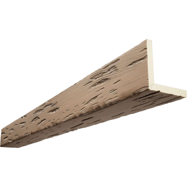 Ekena Millwork Endurathane 8 in. H x 12 in. W x 18 ft. L Pecky Cypress Oatmeal Faux Wood Beam