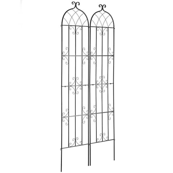 VEVOR Garden Trellis for Climbing Plants, 87 x 20 in., 2 Packs Rustproof Metal Garden Flower Trellis, Climbing Rose Trellis