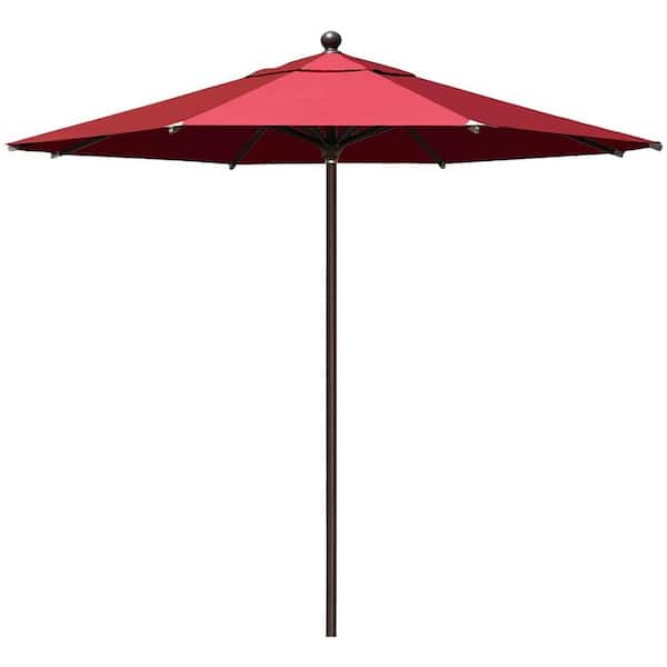 eliteShade 26.5 lbs. Elite ShadeSunumbrella Market Umbrella Outdoor Fabric Patio Umbrella Base 132 in., Burgundy 5-Years Non-Fading