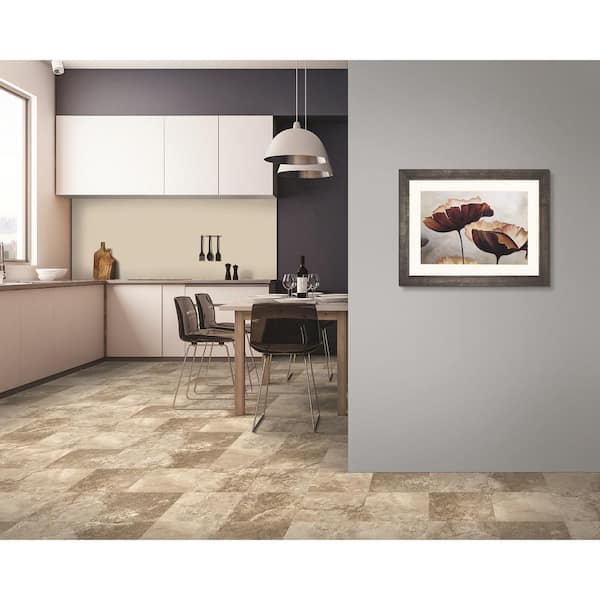 Take Home Sample - Mesa Verde Stone 10 MIL 6 in. x 9 in. Waterproof Vinyl Sheet Flooring