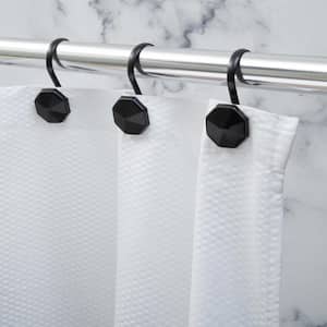  KK5 Metal Shower Curtain Hooks, Rust Proof Shower