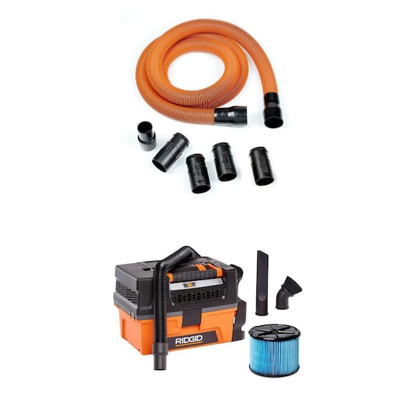 3 Gal. 5.0 Peak HP NXT Shop Vacuum HD0300 Wet Dry Vac with Fine Dust Filter, 10 ft. Pro Hose and Accessories