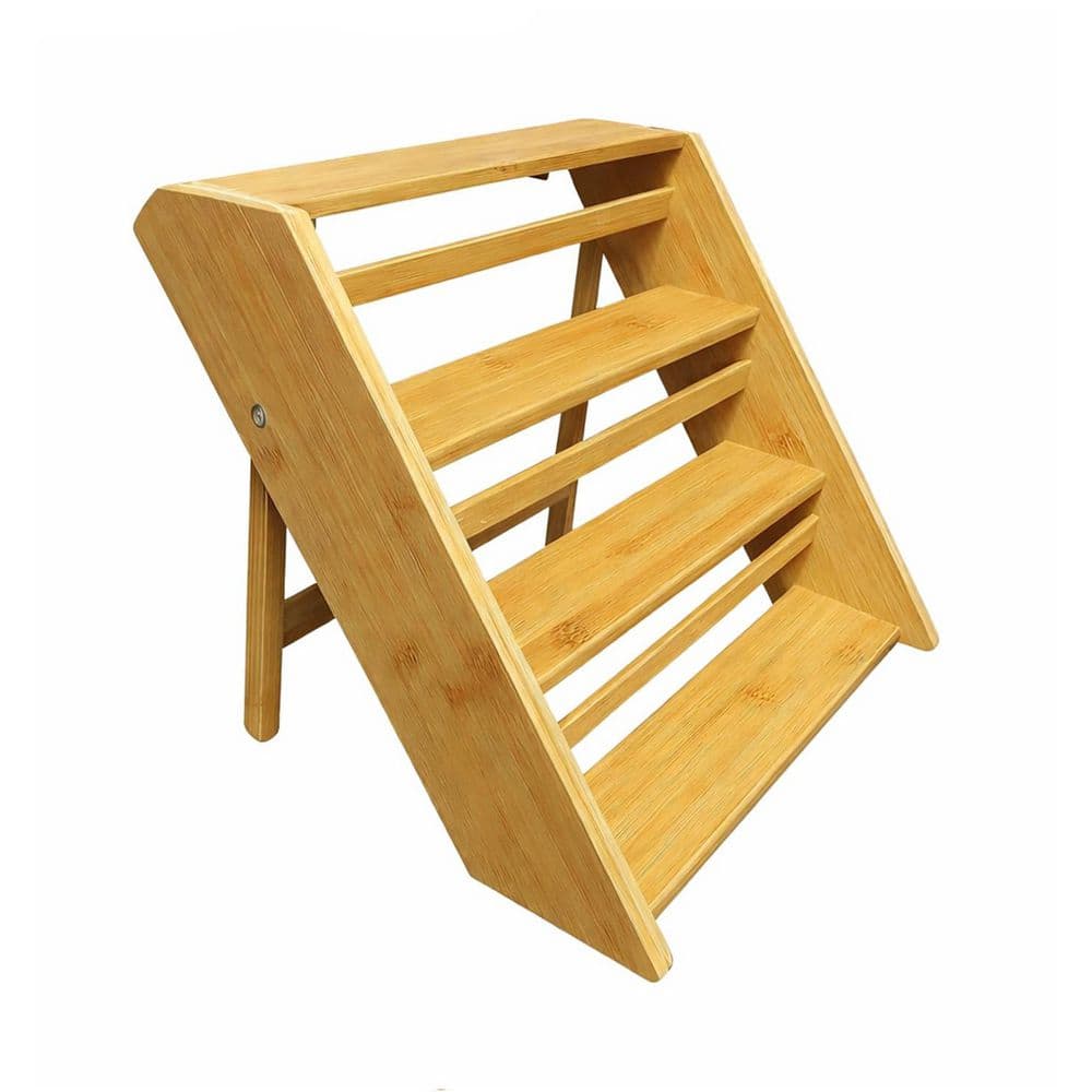 Natural Bamboo 3-Tier Foldable Spice Rack Organizer Drawer Organizer with Moisture-Resistant Eco-Friendly Finish price history on PriceWatchPro