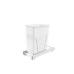 19.25 in. H x 9.5 in. W x 22 in. D Single 30 Qt. Pull-Out White Waste Containers with Full-Extension Slides