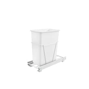 Rev-A-Shelf Single 35 Qt. Pull-Out Brushed Aluminum and Silver 