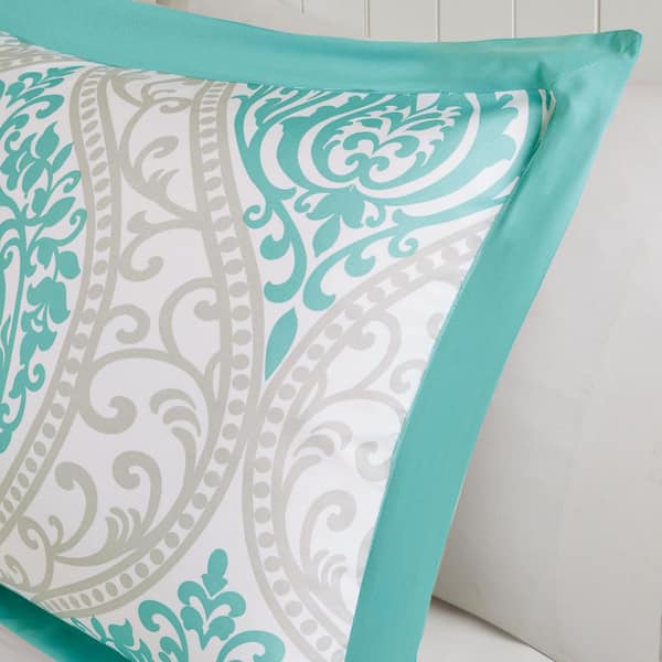Intelligent Design Sabrina 5-Piece Aqua Full/Queen Comforter Set ID10-417 -  The Home Depot