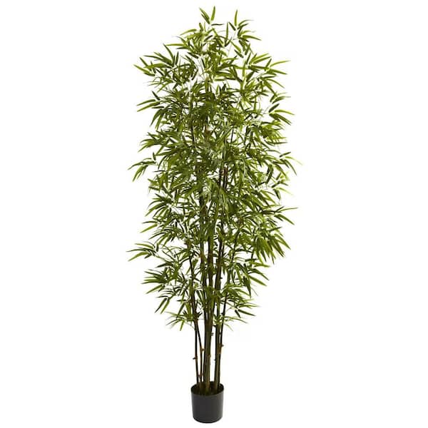 Nearly Natural 7 ft. Artificial Green Bamboo Tree