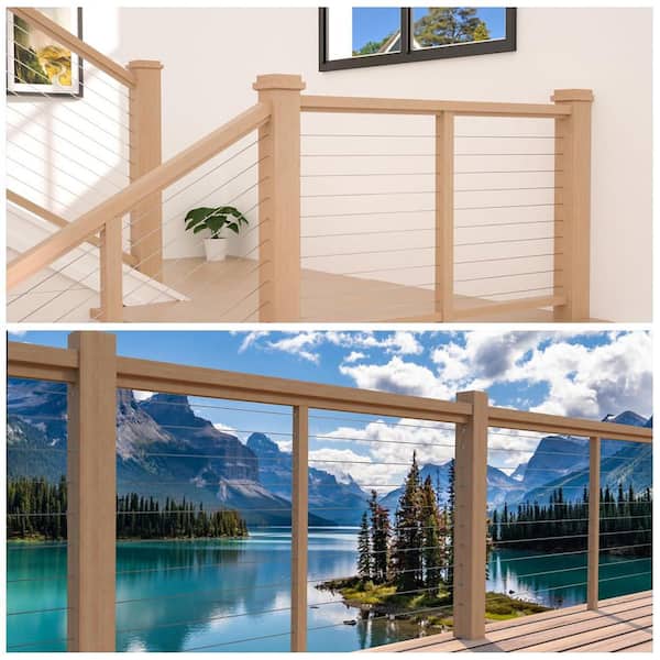 1/8 in. Stainless Steel Protective Sleeves Cable Railing Kit Hardware Accessory for Wood Posts