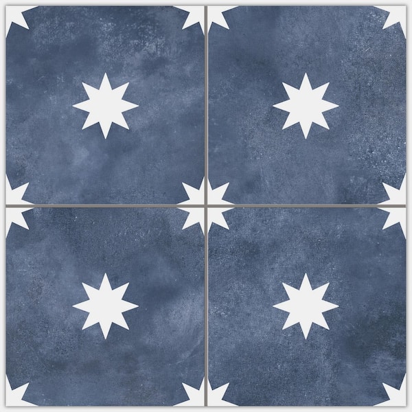 Starlight Navy 17 in. x 17 in. Porcelain Floor and Wall Tile (14.77 sq. ft. /Case)
