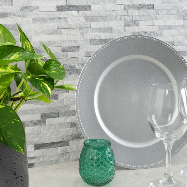 MSI - Alaska Gray Split Face 12 in. x 12 in. x 10 mm Textured Marble Mosaic Tile (10 sq. ft./case)