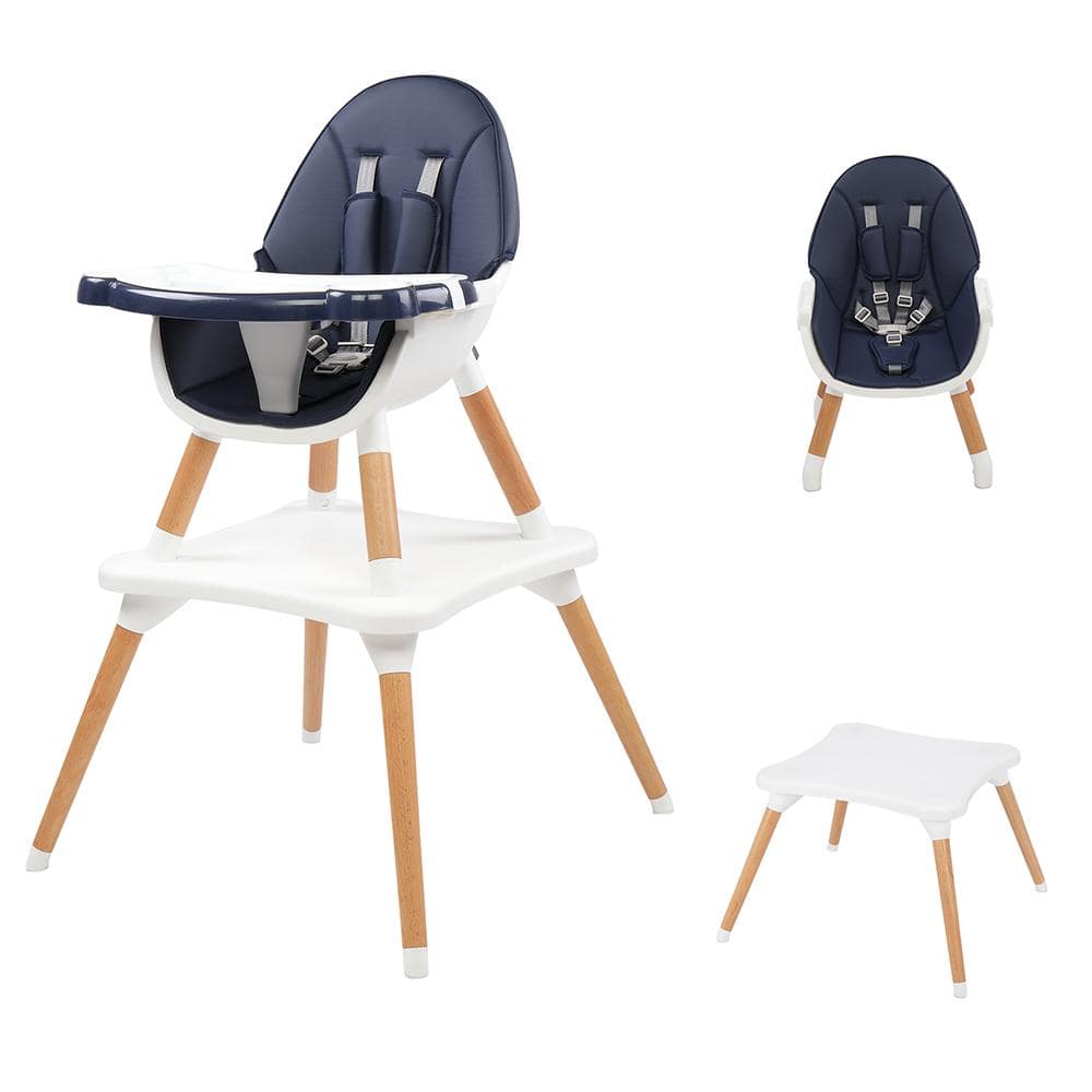 5-in-1 Baby High Chair Infant Eat Chair with Booster Seat, Blue -  Karl home, 164086449235