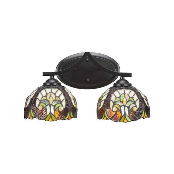 Unbranded Cleveland 16.25 in. 2-Light Matte Black Vanity Light