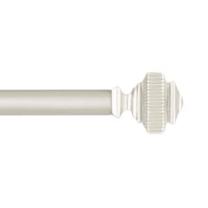 Rockwell 36 in. - 72 in. Adjustable Length 1 in. Dia Single Curtain Rod Kit in Matte Nickel with Finial