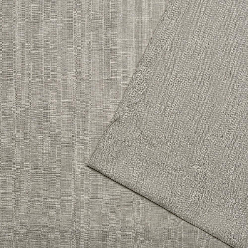 Loha Beige Linen Pinch Pleat Curtain Panel Pair, 96" Length