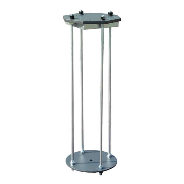 Metal In-Ground Patio Umbrella Base in Gray