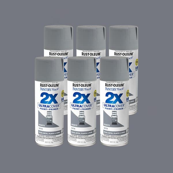 12 oz. Satin Granite General Purpose Spray Paint (6-Pack)